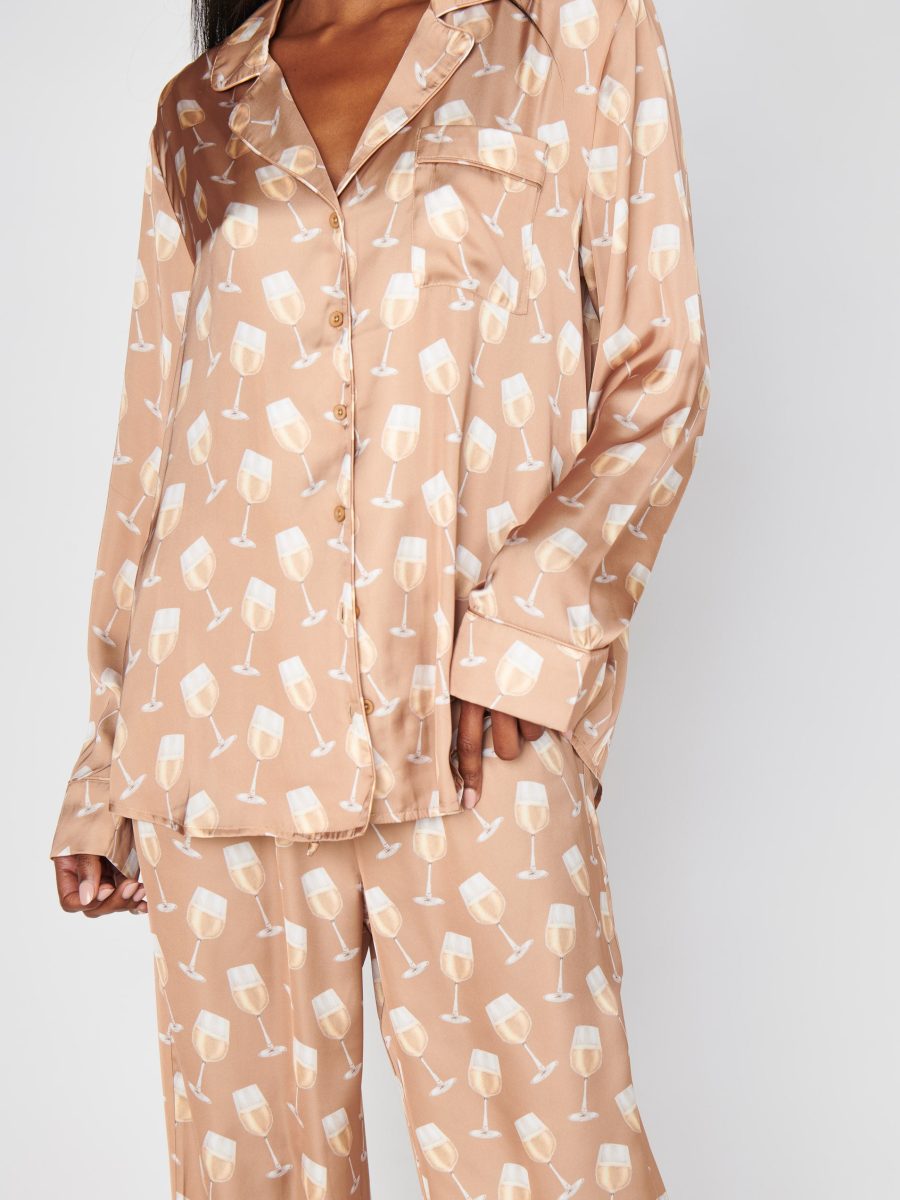 Classic PJ Set ~ White Wine Silky