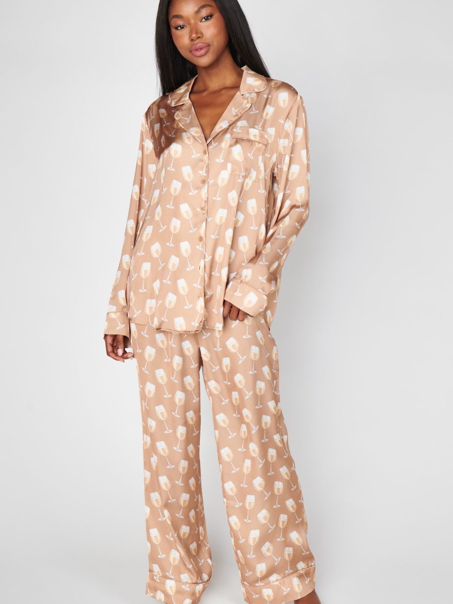 Classic PJ Set ~ White Wine Silky