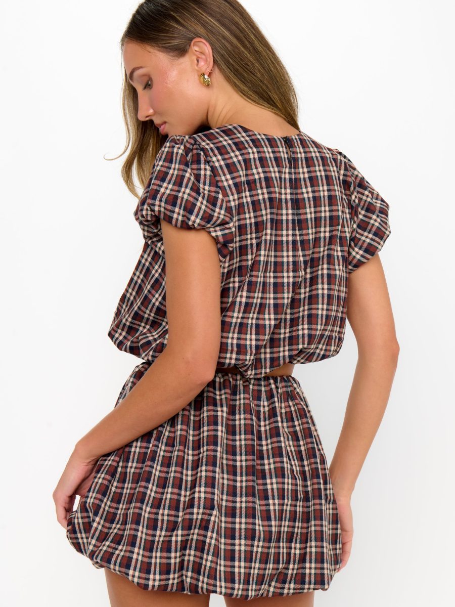 Highland Bubble Skort ~ Saddle Plaid