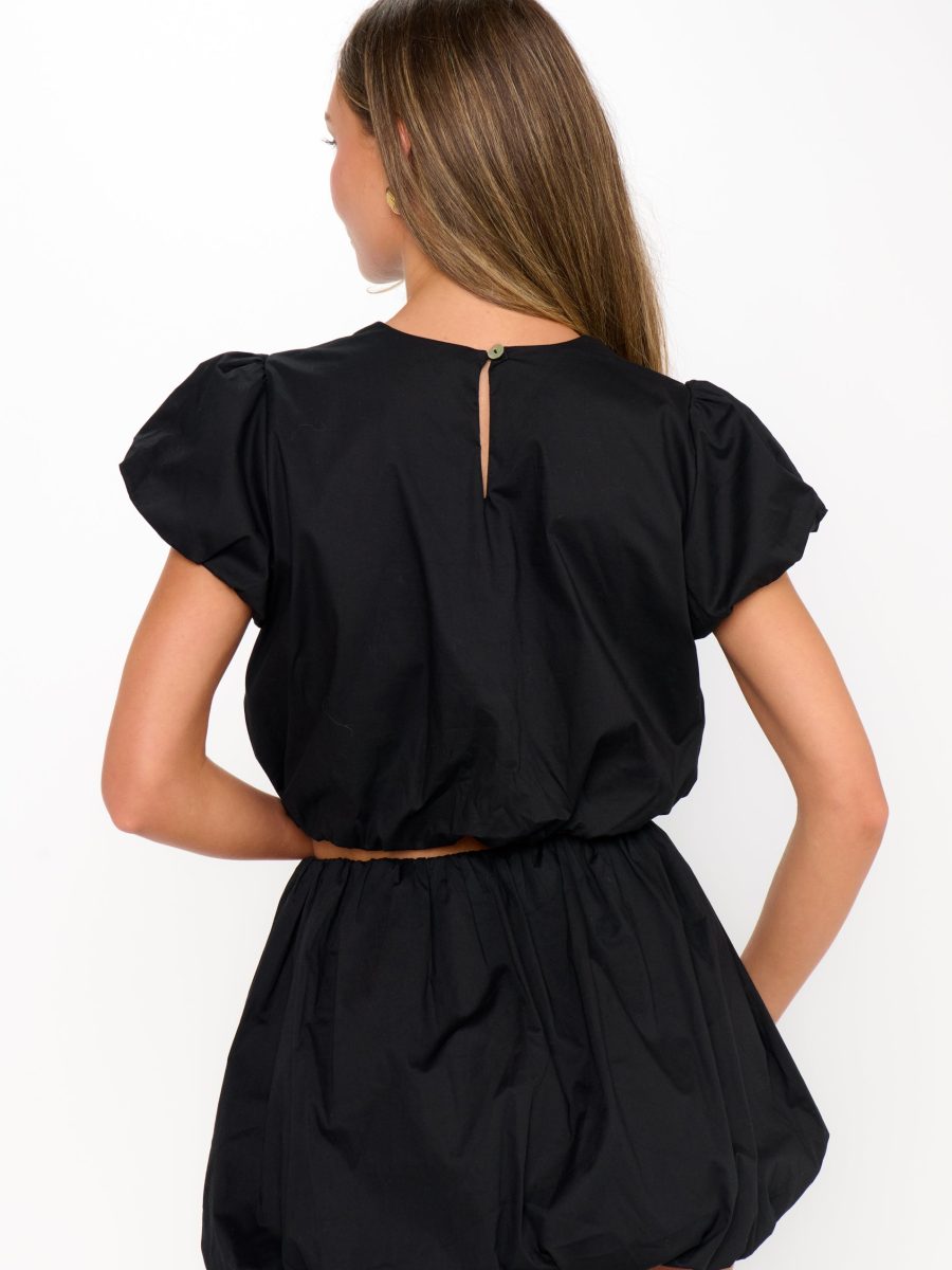 Highland Bubble Skort ~ Black Poplin