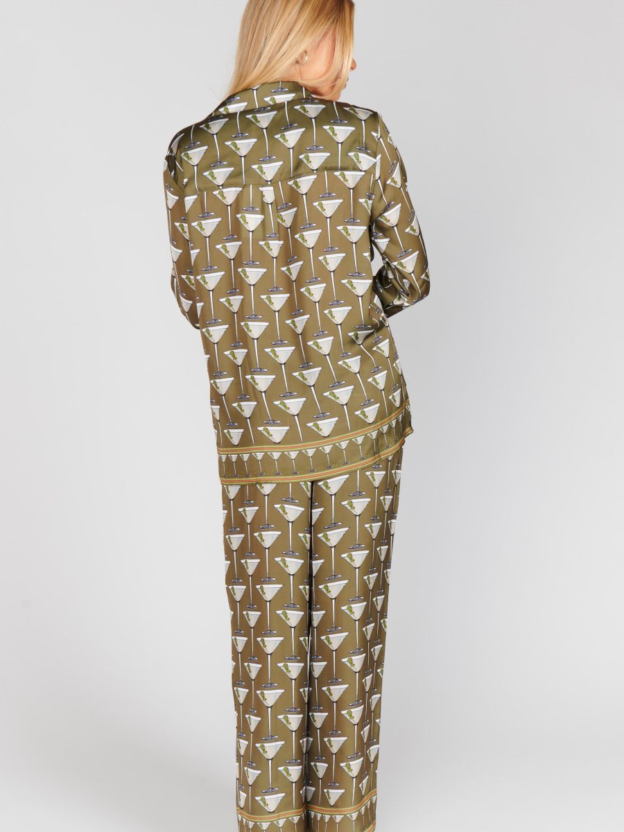 Overslept PJ Set ~ Extra Dirty Martini Silky