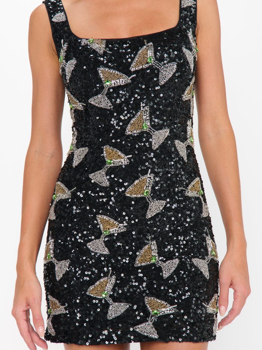 Lets Go Mini Dress ~ Tossed Tini Beaded Sequins