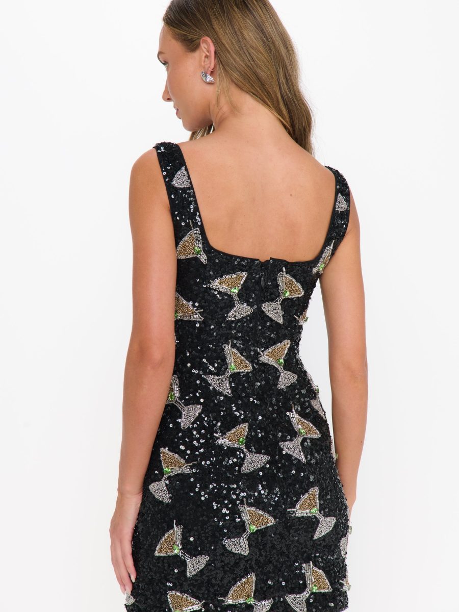 Lets Go Mini Dress ~ Tossed Tini Beaded Sequins