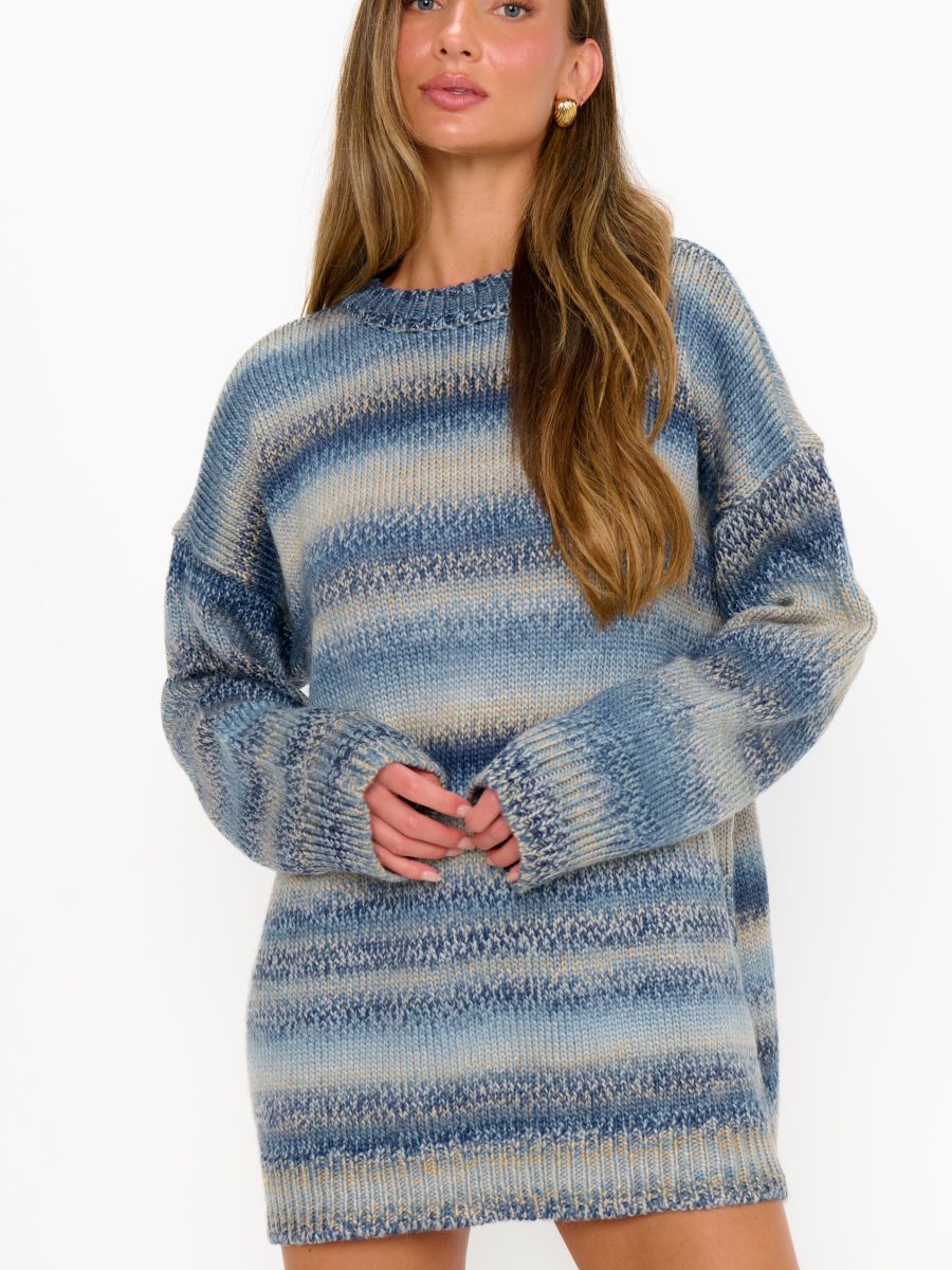 Canyon Tunic Sweater ~ Midnight Blue Knit