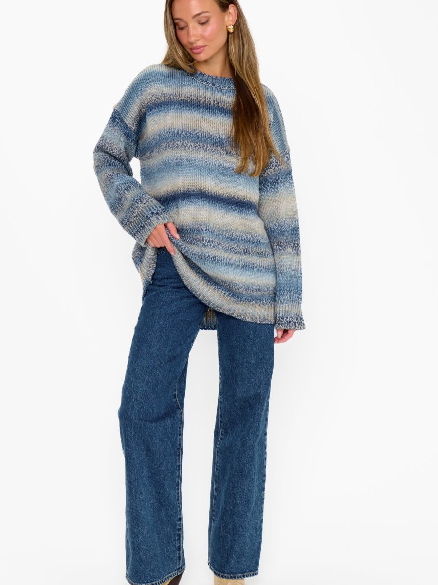 Canyon Tunic Sweater ~ Midnight Blue Knit