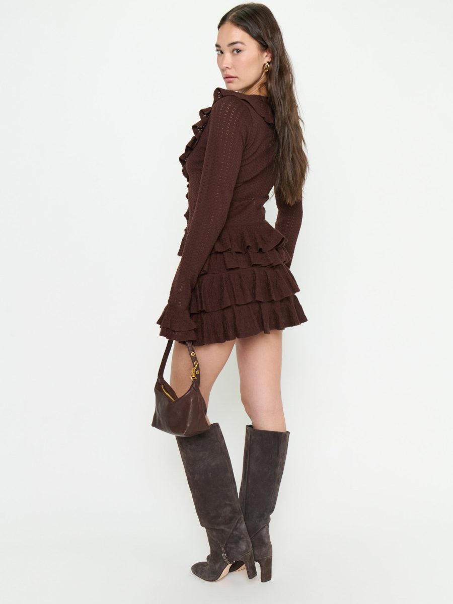 Marley Skort ~ Brown Pointelle Knit