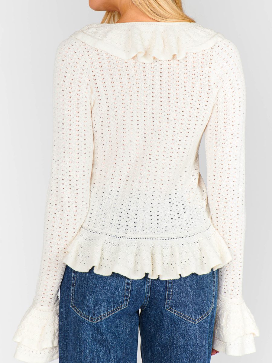 Marley Top ~ Cream Pointelle Knit
