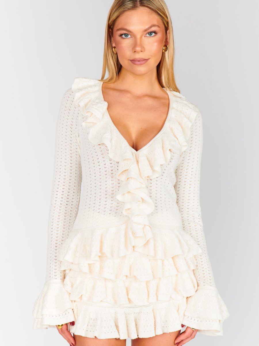 Marley Top ~ Cream Pointelle Knit