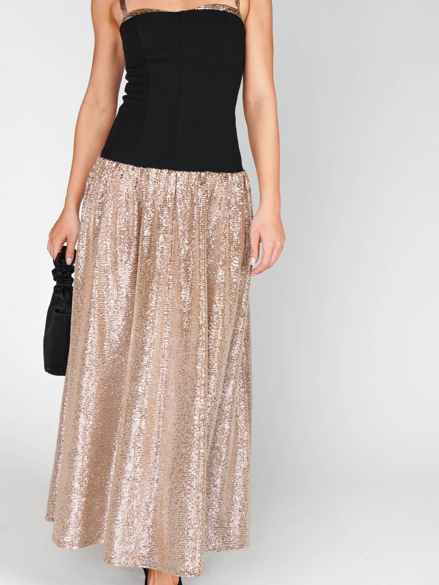 Hepburn Midi Dress ~ Silver Confetti