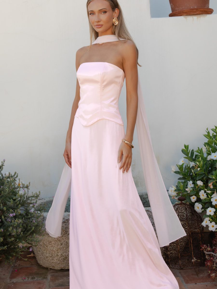 Jules Maxi Dress ~ Powder Pink