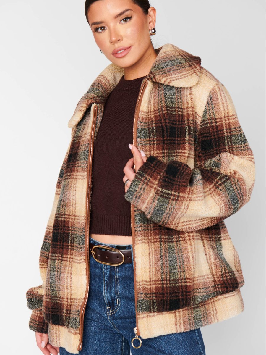 Hunter Jacket ~ Homestead Faux Sherpa Plaid