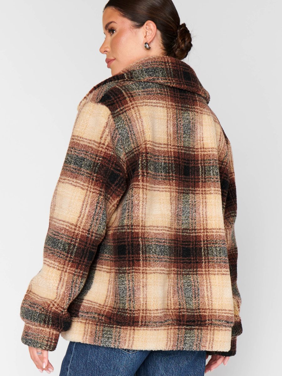 Hunter Jacket ~ Homestead Faux Sherpa Plaid
