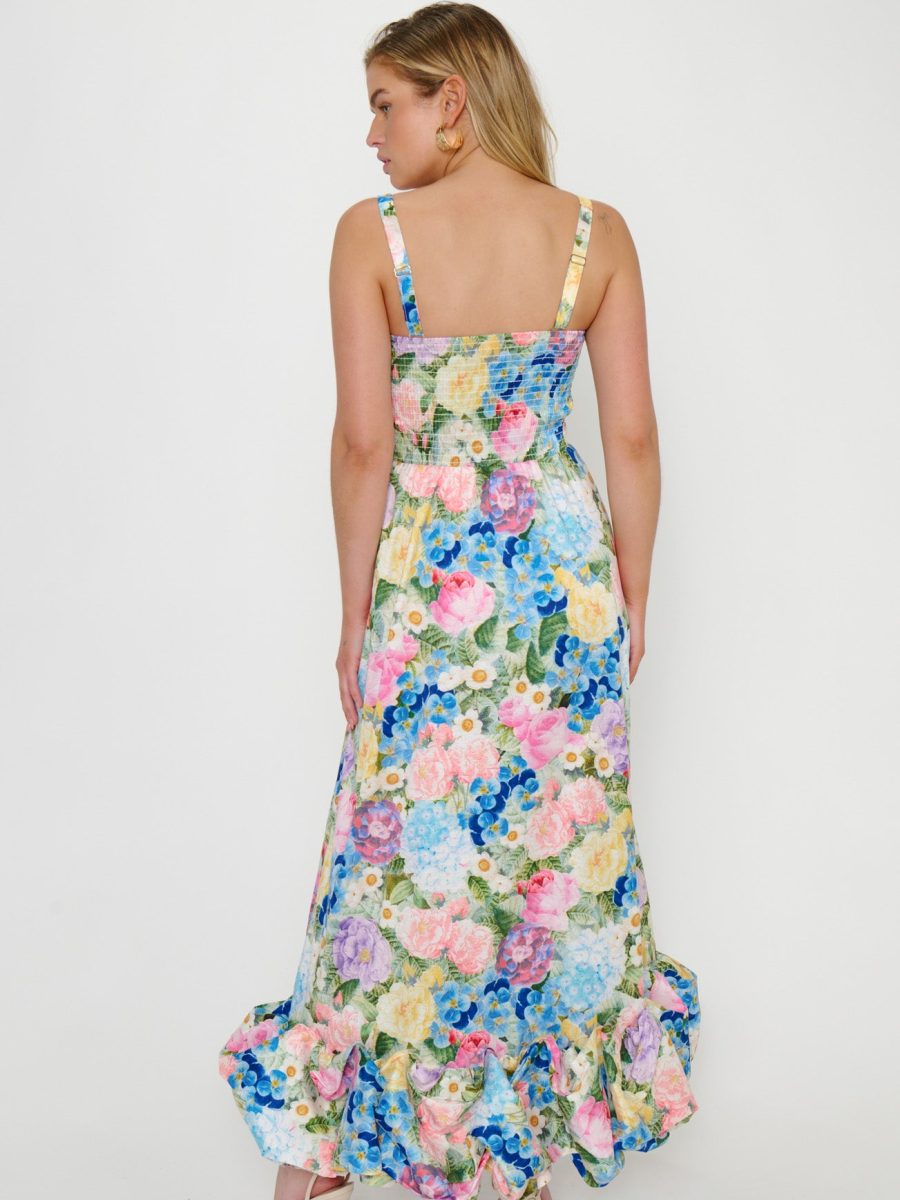 Rebecca Midi Dress ~ Flower Shop Taffeta
