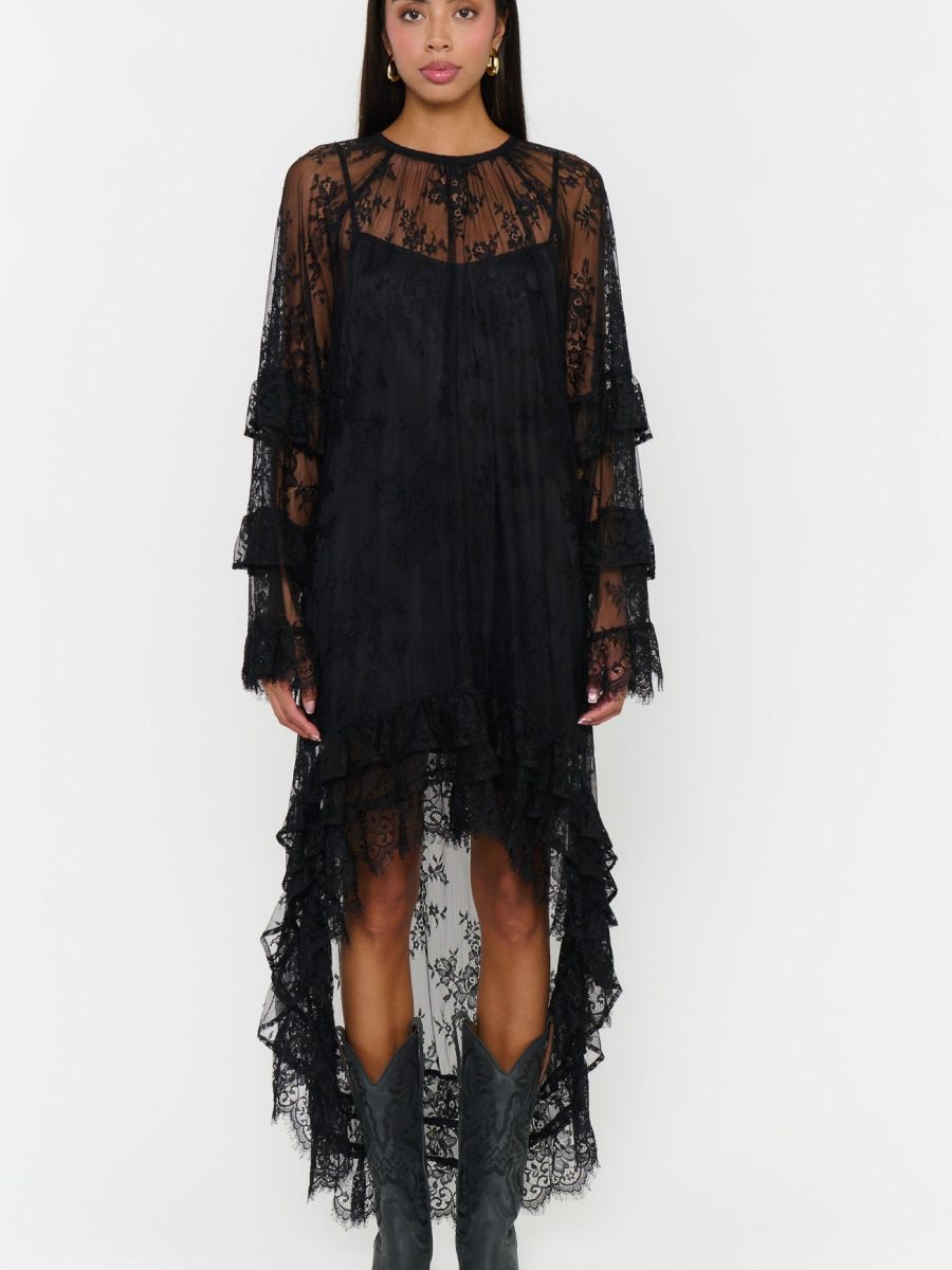 Joelle Maxi Dress ~ Dainty Black Lace