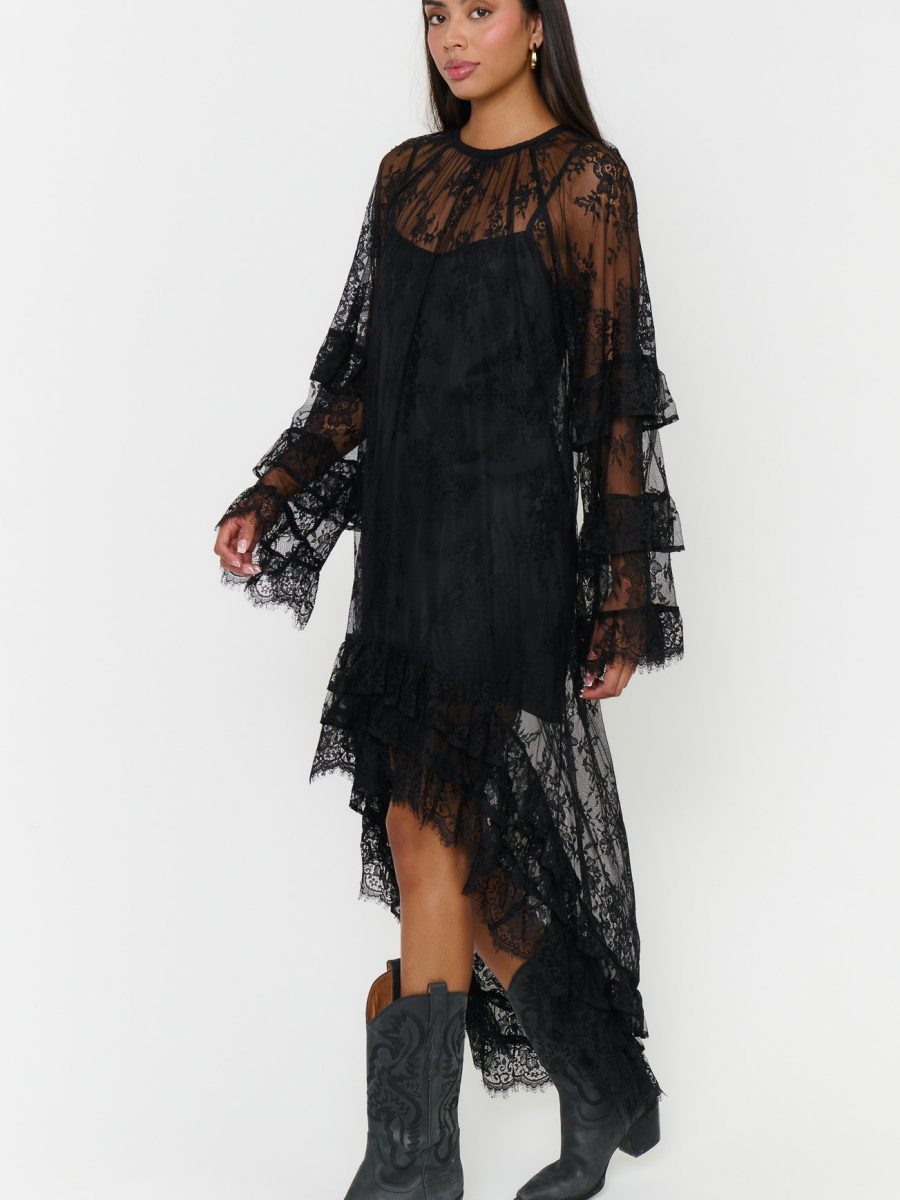 Joelle Maxi Dress ~ Dainty Black Lace