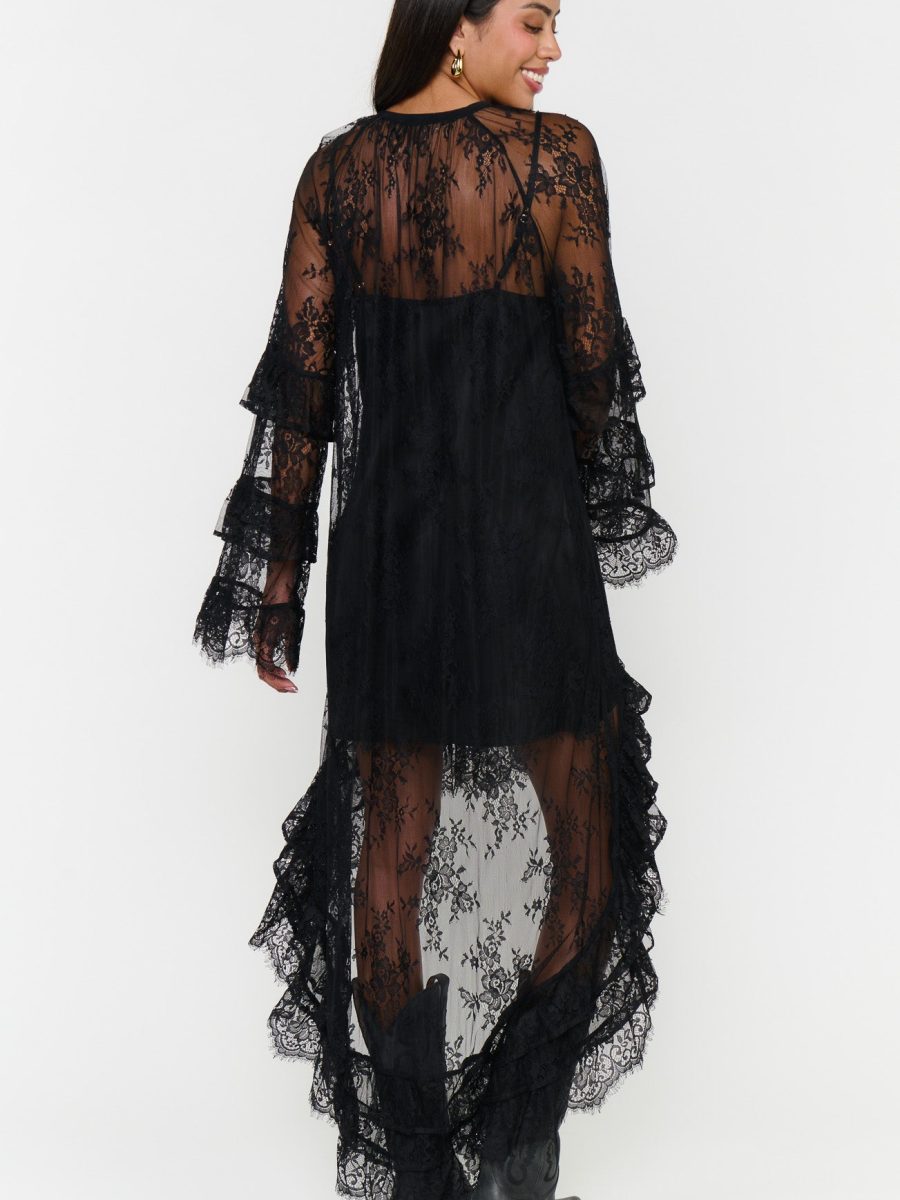 Joelle Maxi Dress ~ Dainty Black Lace