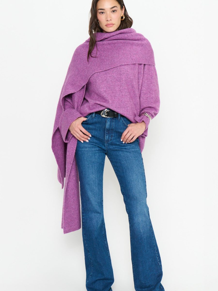 Oslo Tunic Sweater ~ Purple Knit