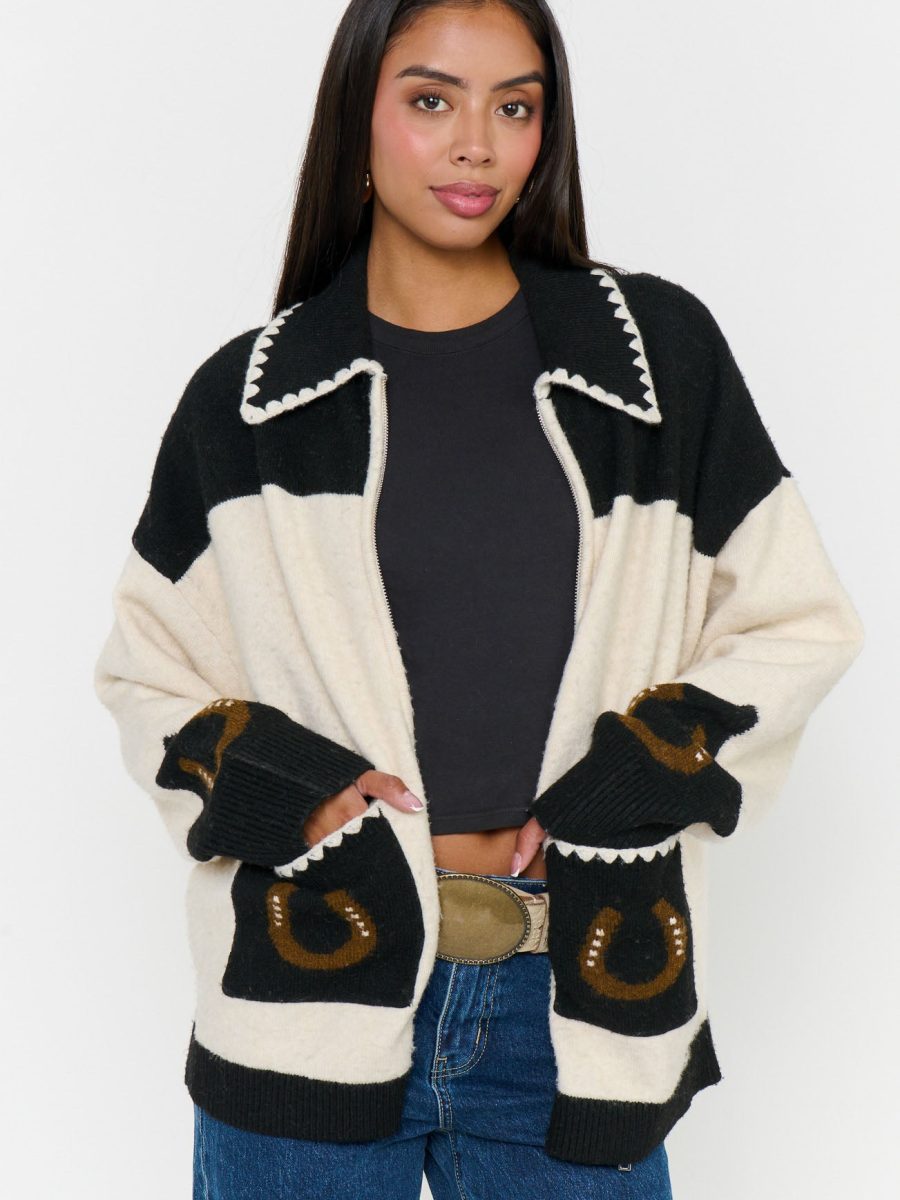 Los Almos Sweater ~ Horse Embroidered Knit