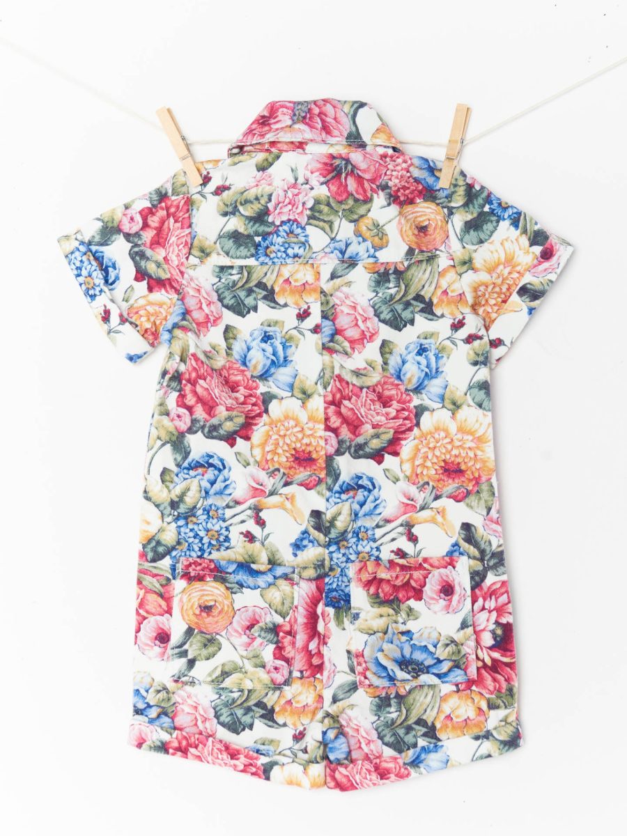 Mini Range Romper ~ Dusty Meadows Denim