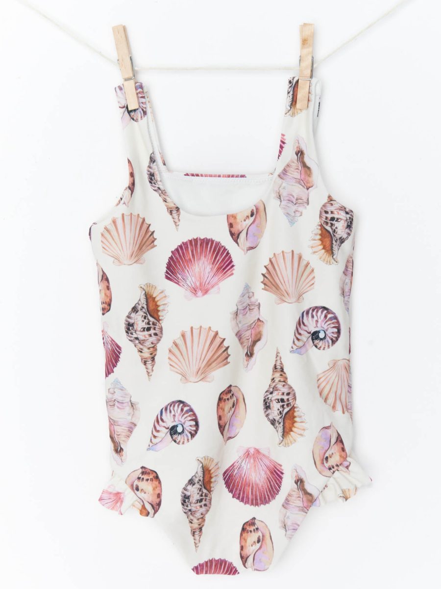 Annabel One Piece ~ White Shells