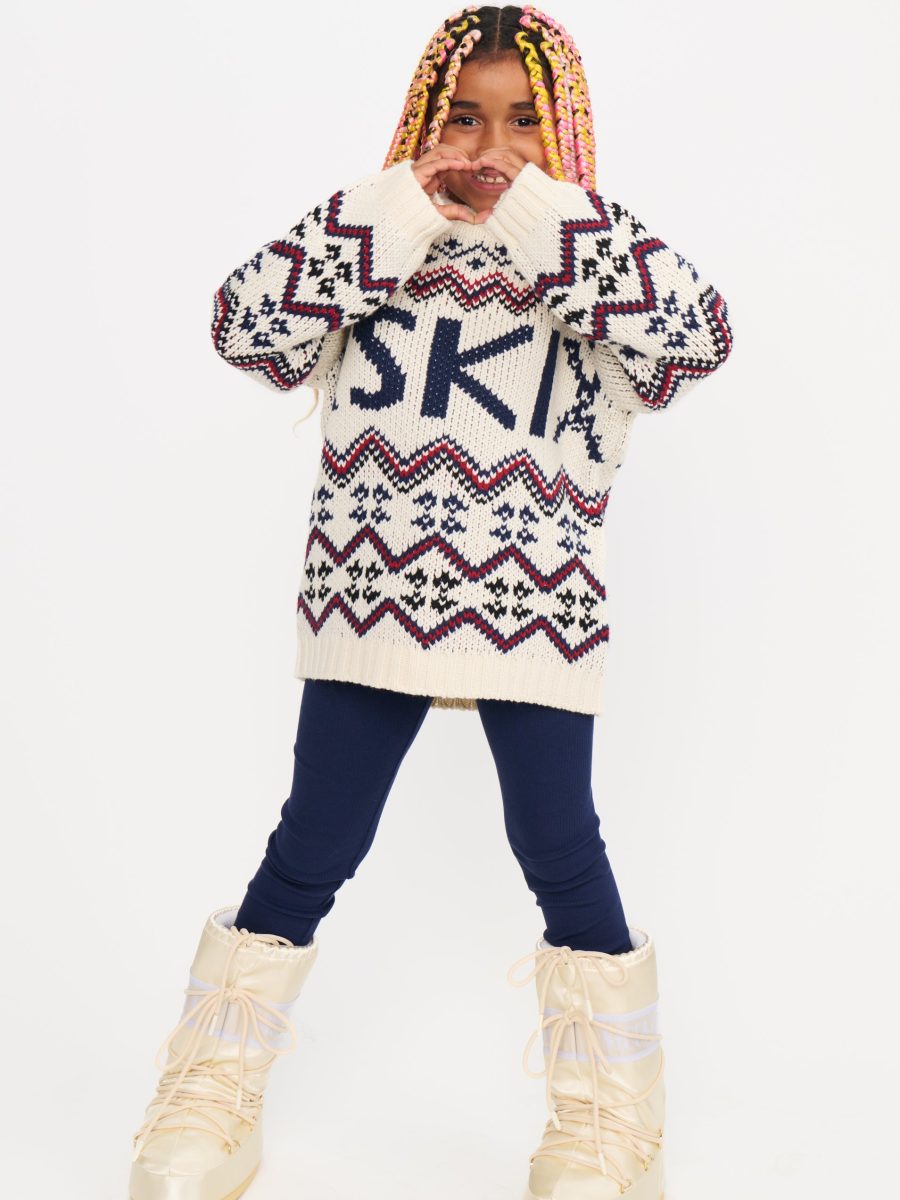 Mini Ski In Sweater ~ Cream Ski Knit