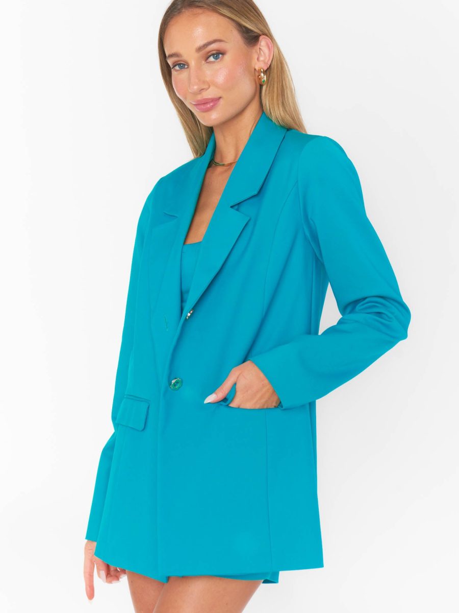 Ezra Blazer ~ Teal Suiting