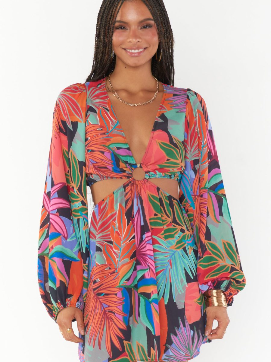 Go Out Cut Out Mini Dress ~ Tropical Paradise
