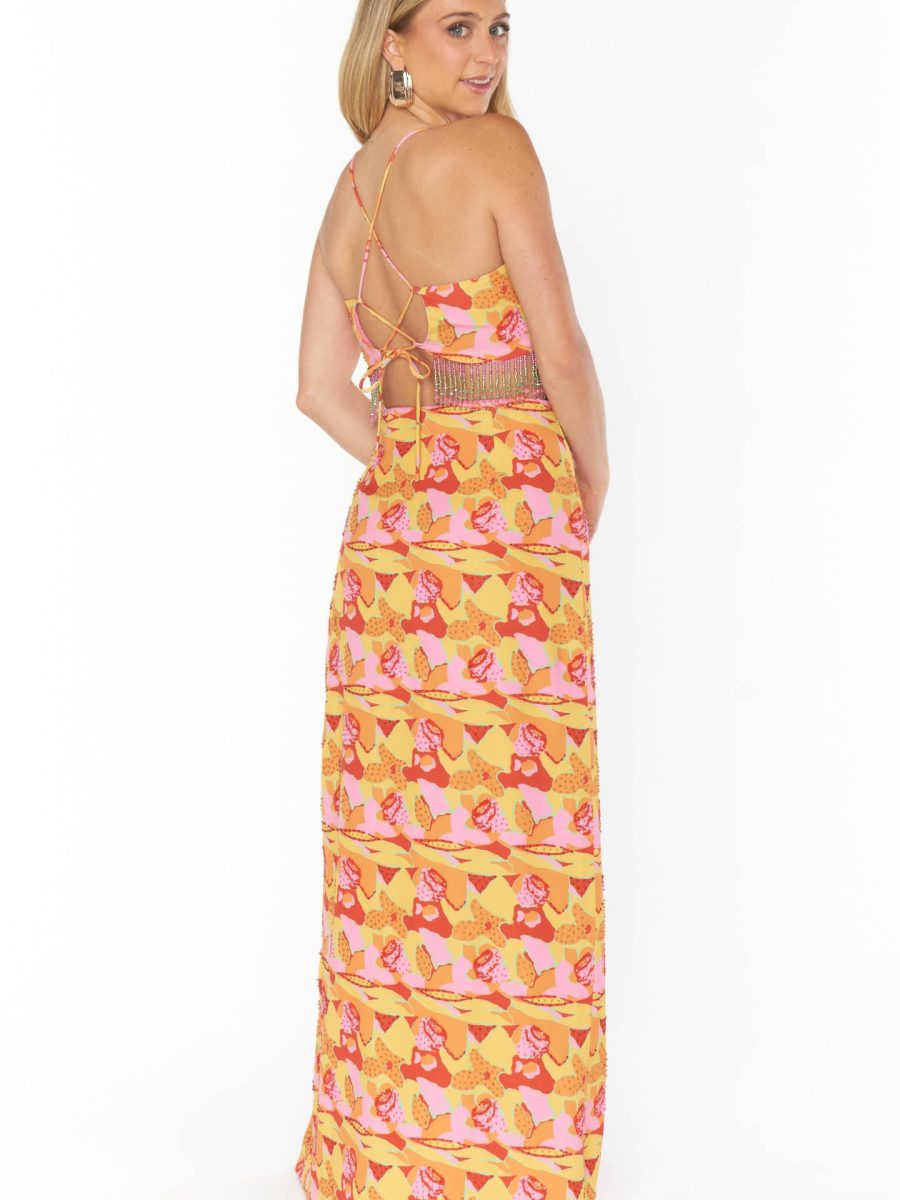 Rumba Maxi Skirt ~ Havana Beaded Sequins