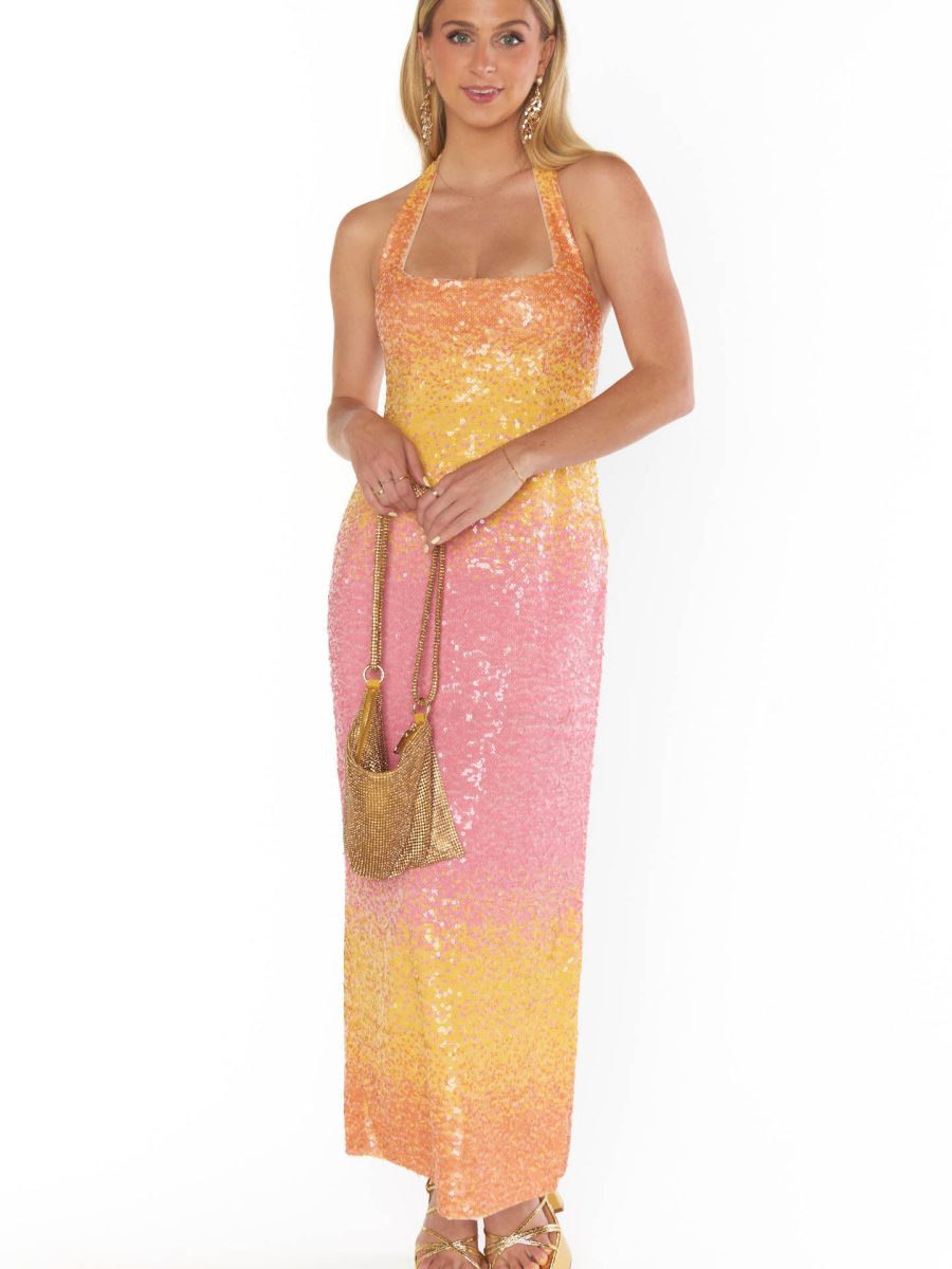 Samba Midi Dress ~ Sundown Ombre Sequins