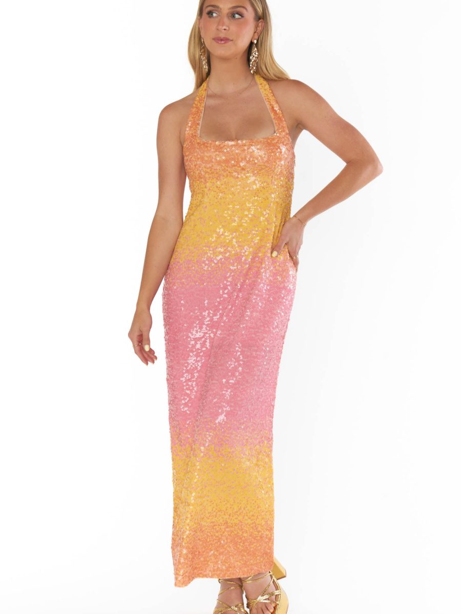 Samba Midi Dress ~ Sundown Ombre Sequins