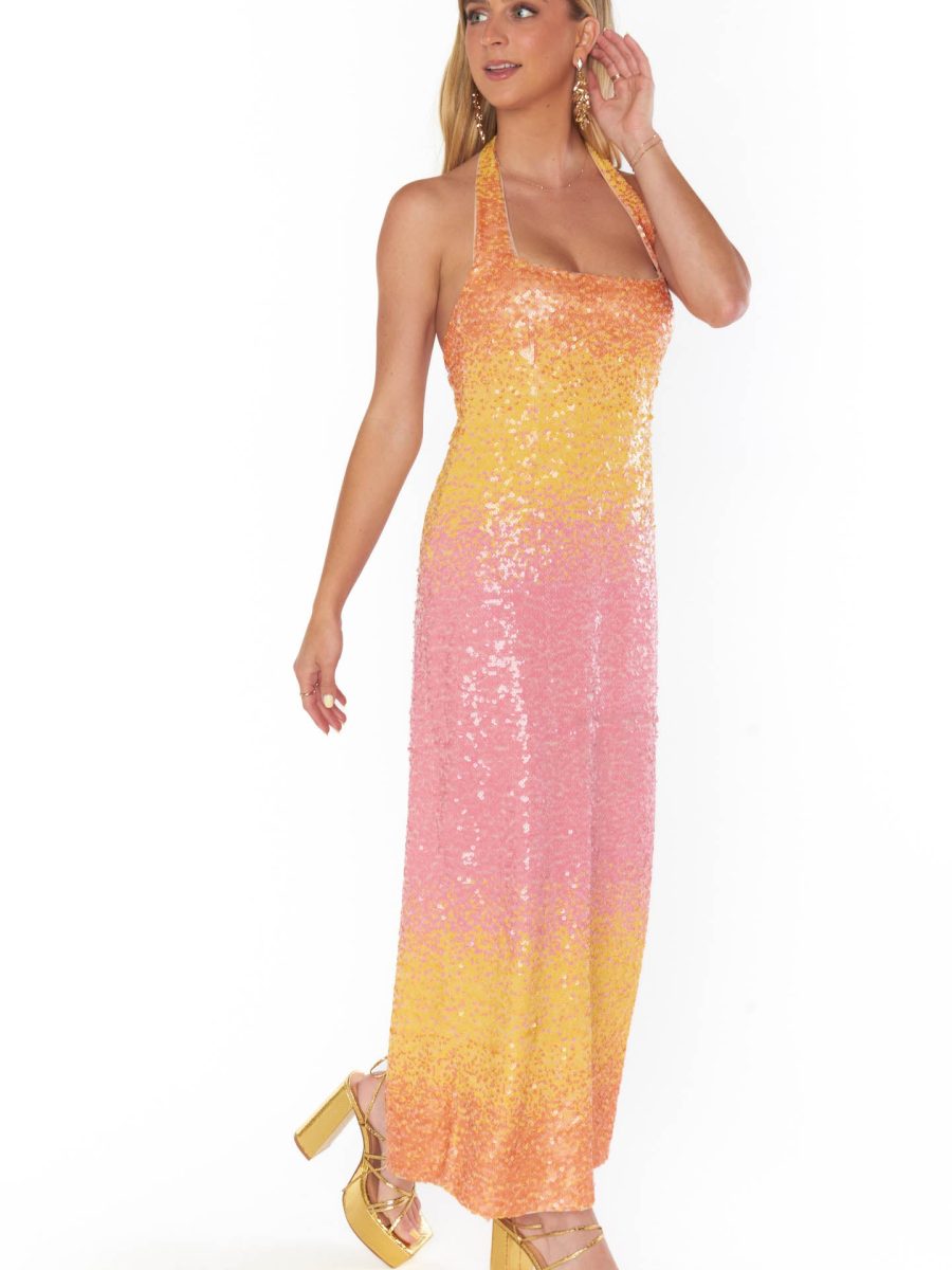Samba Midi Dress ~ Sundown Ombre Sequins