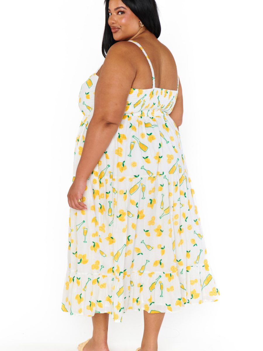 Summer Fling Midi Dress ~ Limoncello Embroidery
