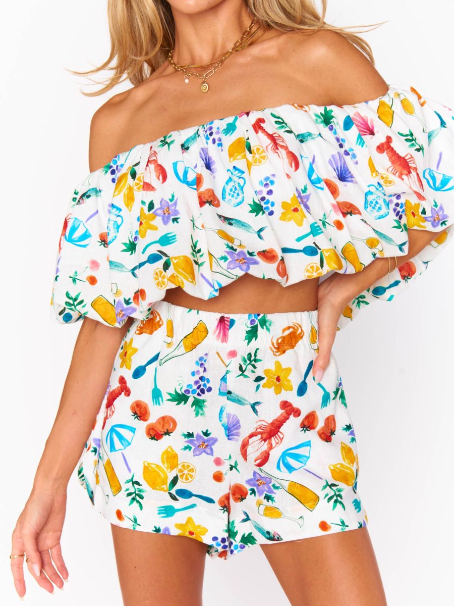 Maria Top ~ Italian Picnic Linen