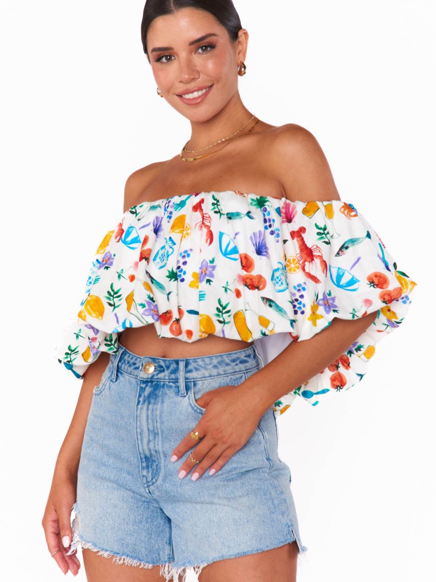 Maria Top ~ Italian Picnic Linen