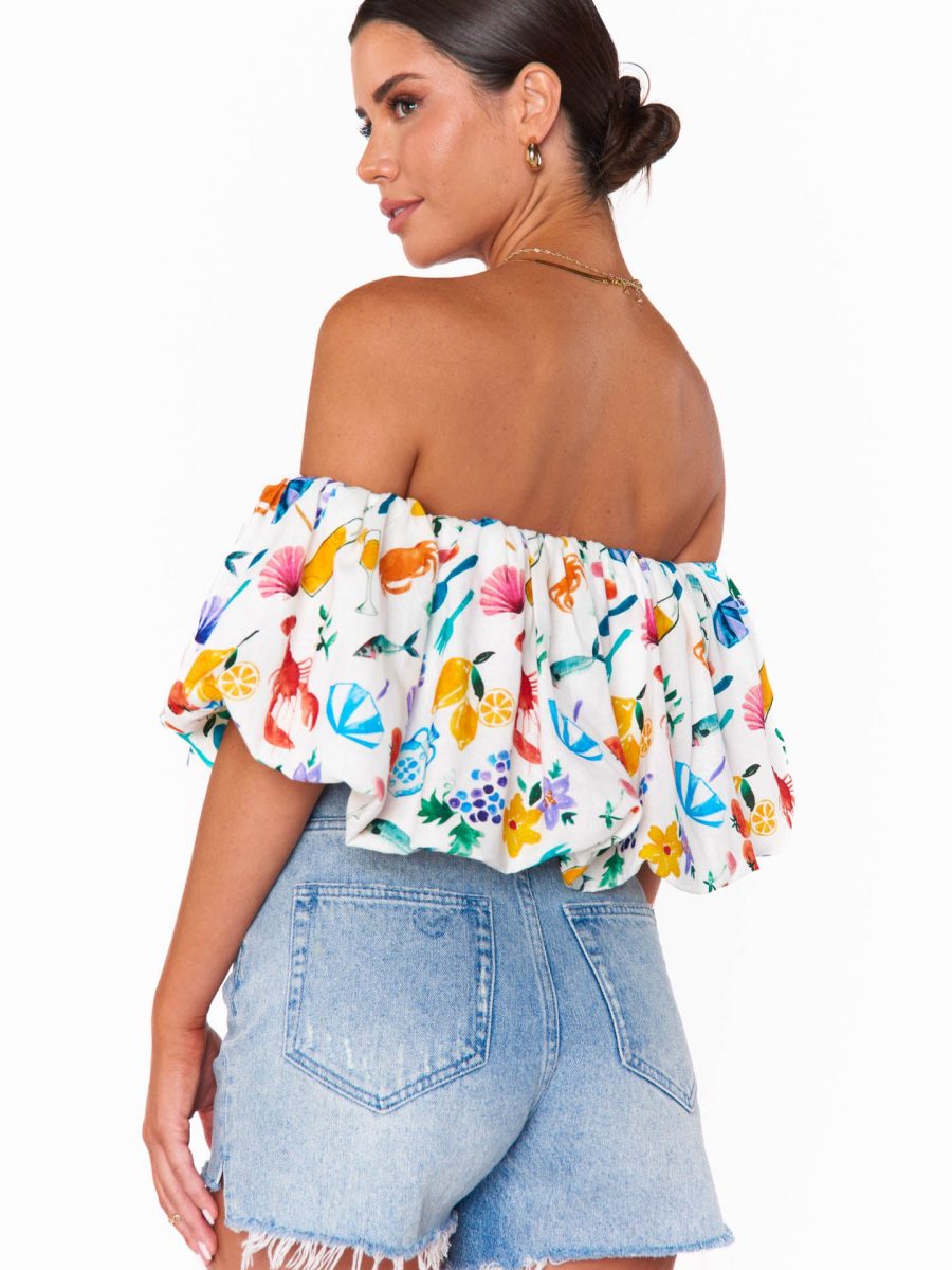 Maria Top ~ Italian Picnic Linen