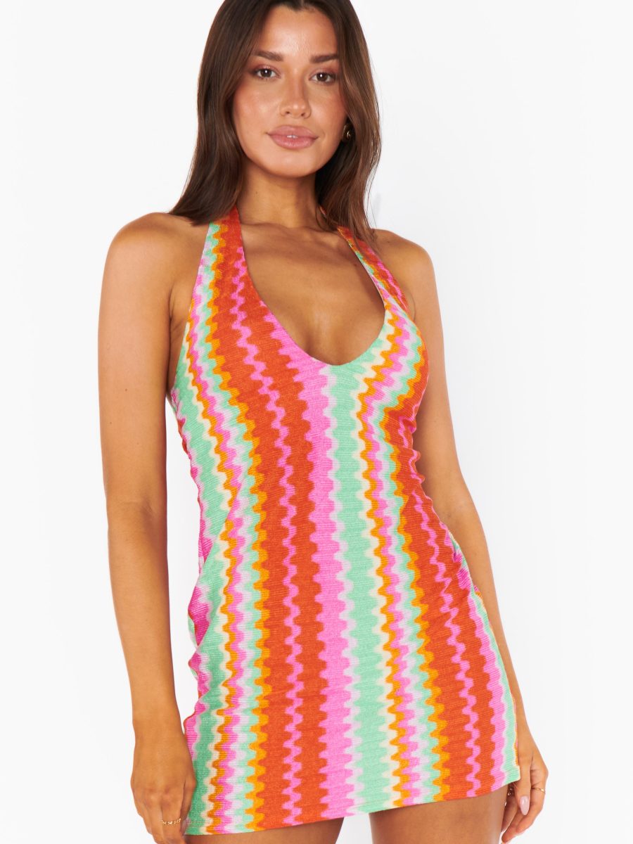 Kate Halter Mini Dress ~ Cabo Groovy Knit