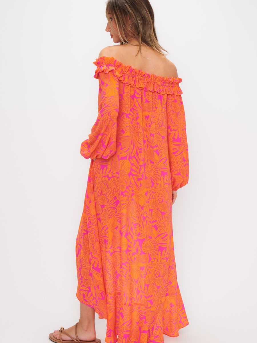 Bobbi Maxi Dress ~ Fuchsia Shells Pebble