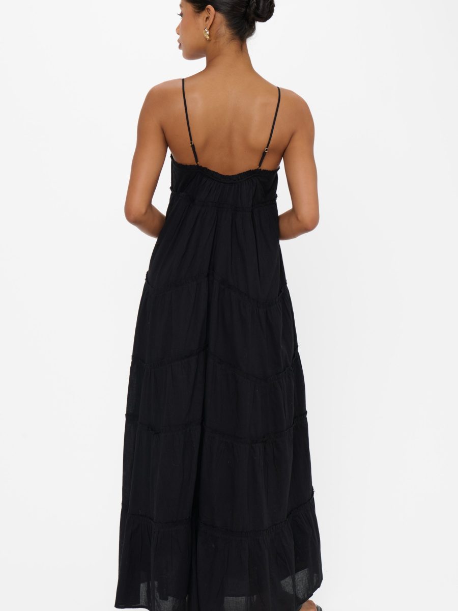 Gracie Midi Dress ~ Black Voile