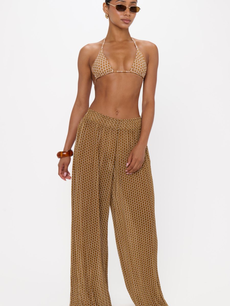 Jet Setter Pants ~ Beachy Bronze Geo