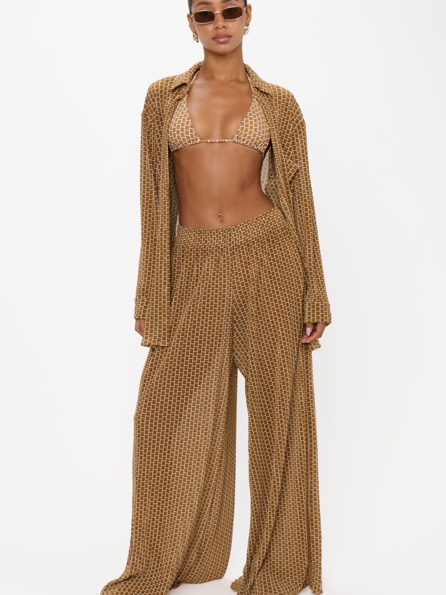 Jet Setter Pants ~ Beachy Bronze Geo