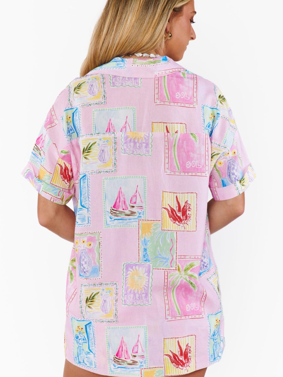 Parker Button Down ~ Summer Soleil Linen