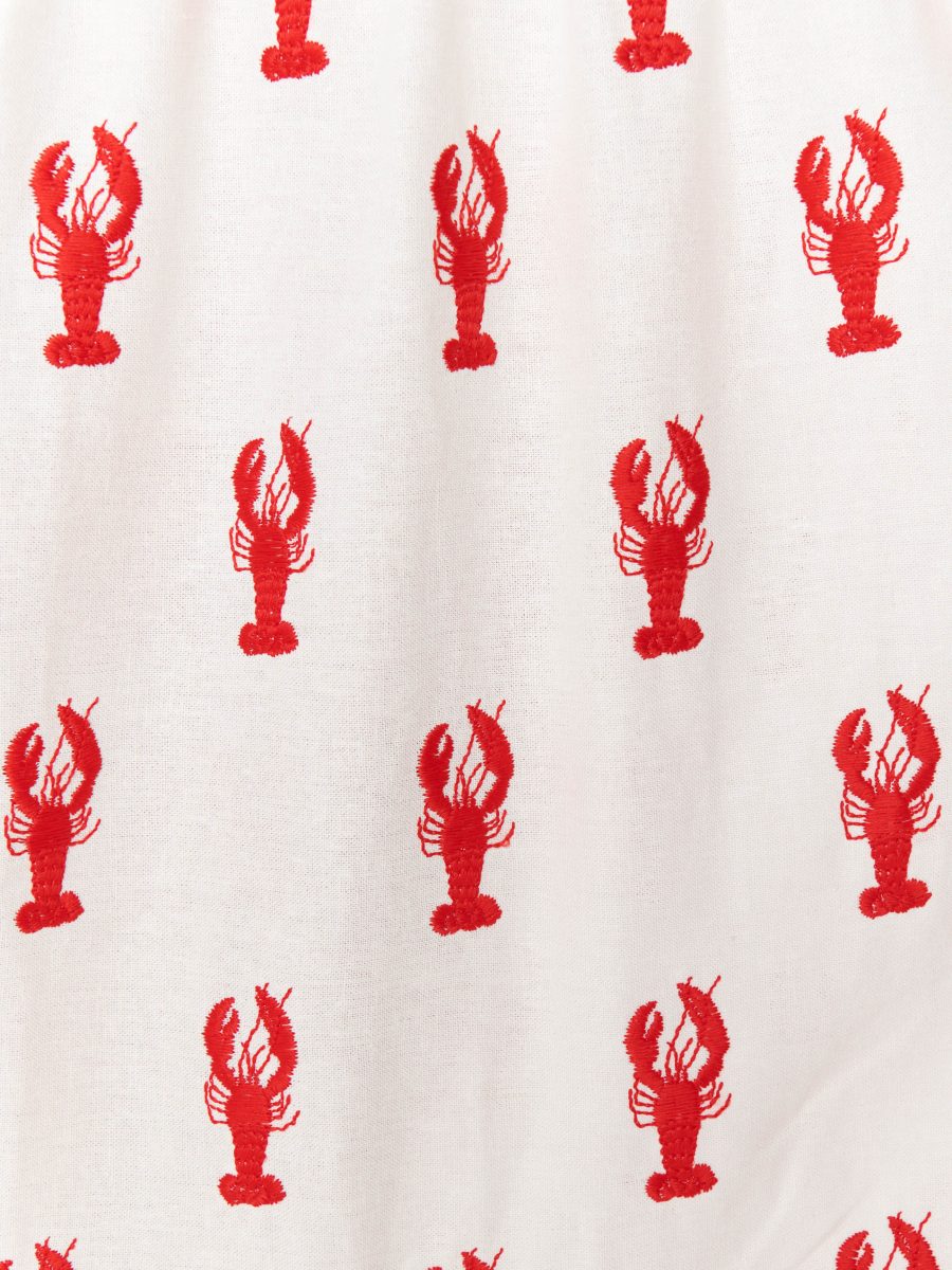 Long Weekend Maxi Dress ~ Lobster Embroidery