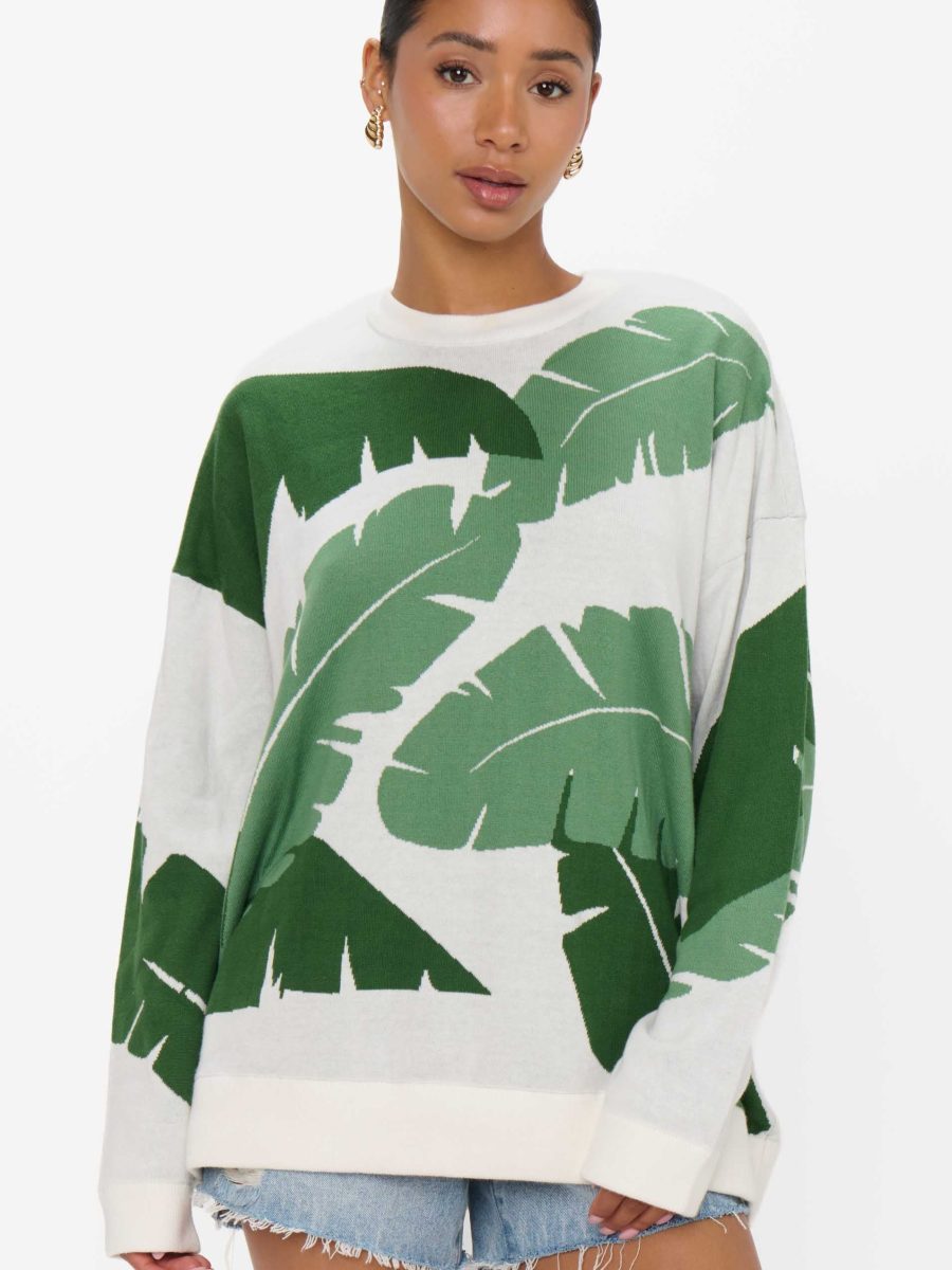 Adventure Sweater ~ Tropical Palm Knit