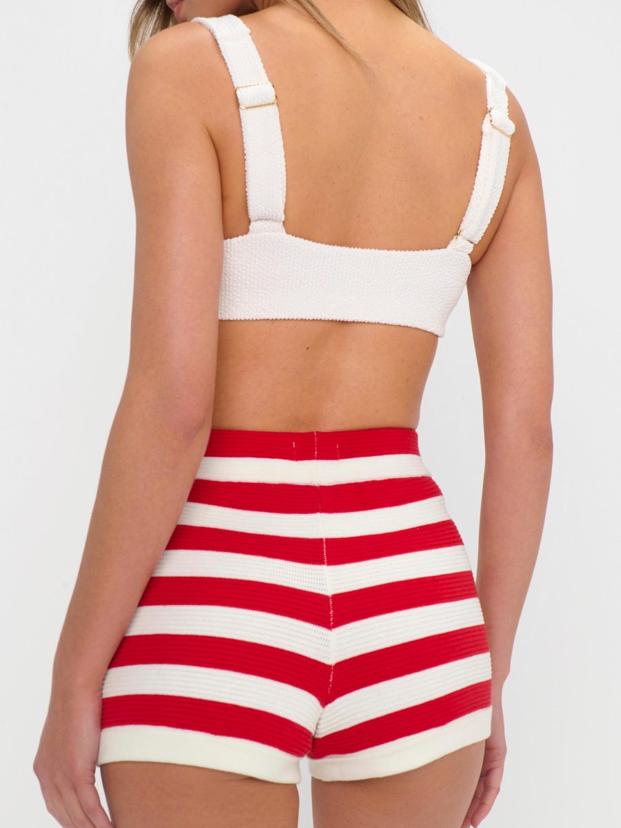 Devin Shorts ~ Red Stripe Delight Knit