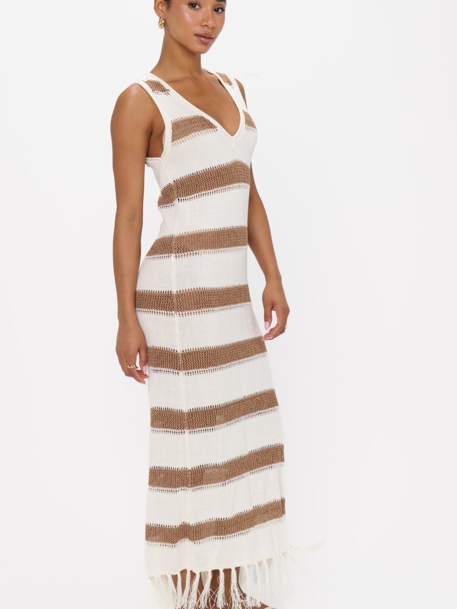 Havana Coverup ~ Sand Dollar Stripe Crochet