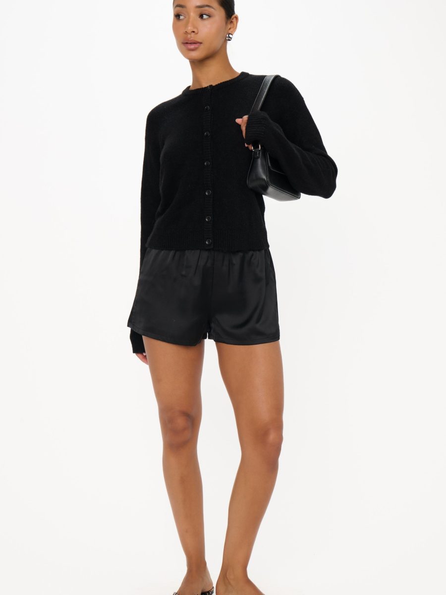 Throw on Cardigan ~ Jet Black Knit