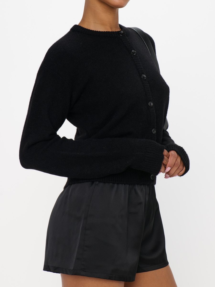 Throw on Cardigan ~ Jet Black Knit