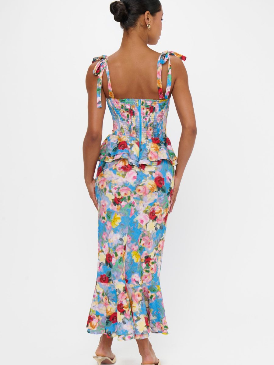 Pauline Peplum Dress ~ Blissful Garden Gala