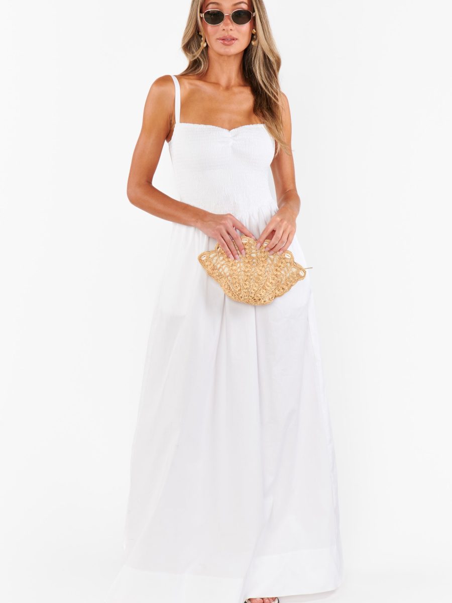 Dixie Maxi Dress ~ White Poplin