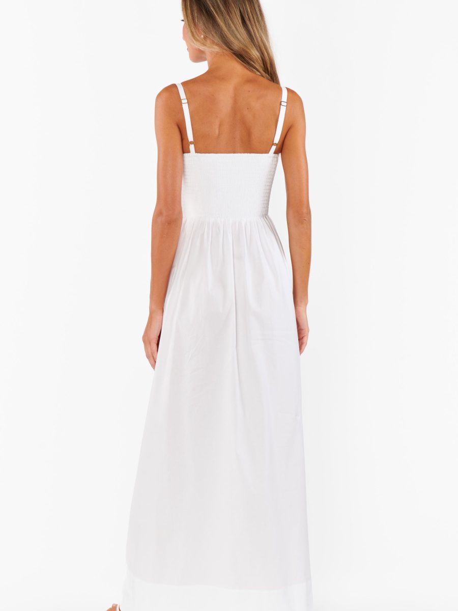 Dixie Maxi Dress ~ White Poplin